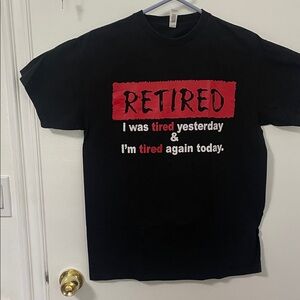 Black and Red Graphic T-Shirt